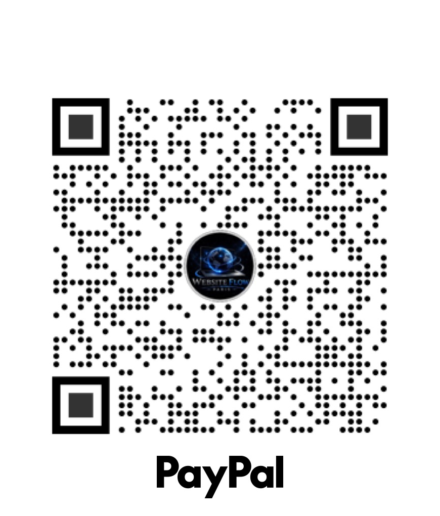 QR code PayPal pour régler une prestation Website Flow Paris